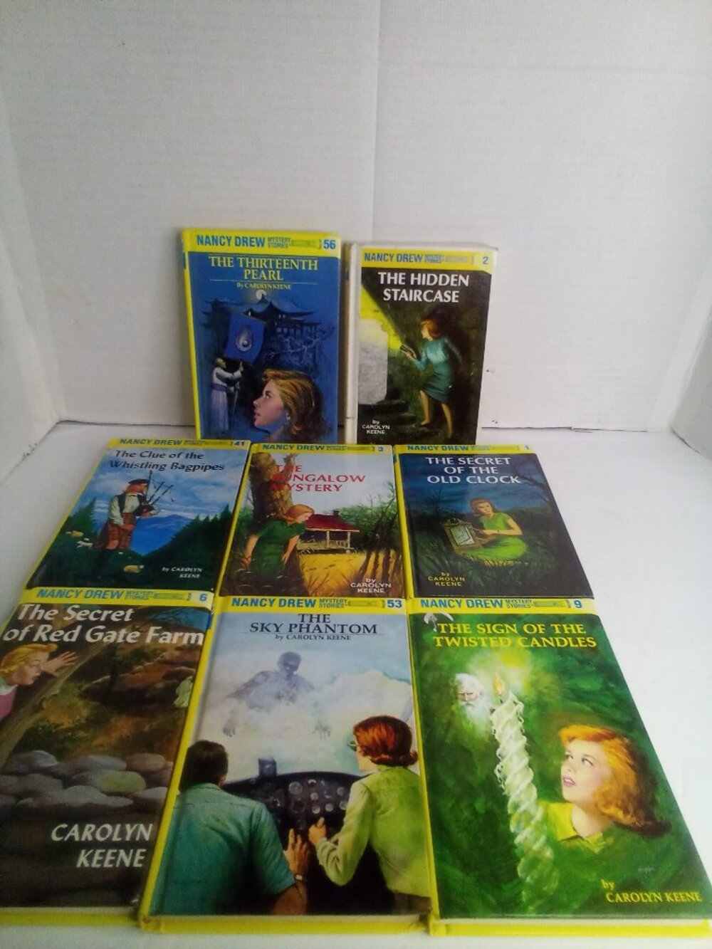 Nancy Drew Hardcover Book Lot of 8 Carolyn Keene 1 2 3 6 9 41 53 56